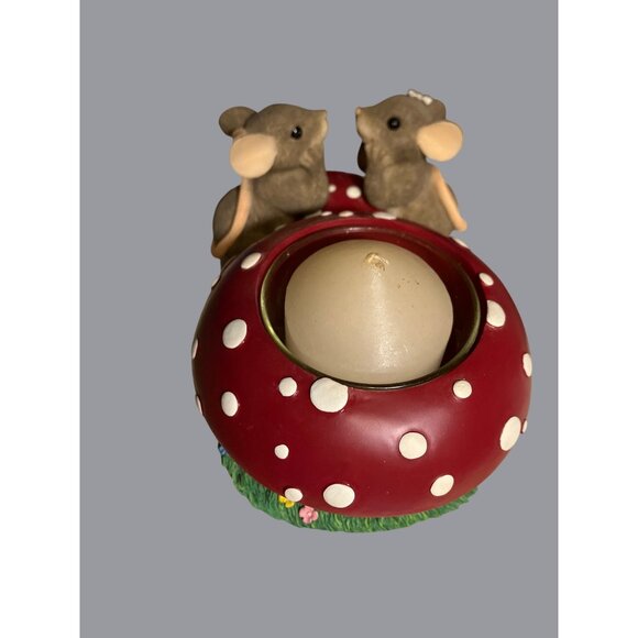 Charming Tails "Your Light Shines Bright" Votive Candle Holder With Mice - Picture 5 of 13